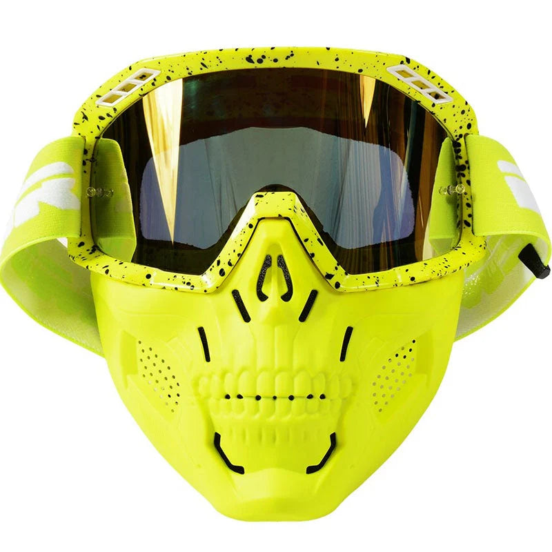 Motorcycle Goggles & Mask Removable Dust Filter Breathable Vents