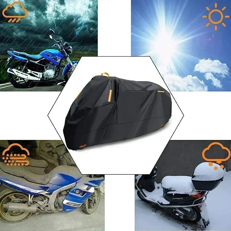 Motorcycle & Scooter Cover Waterproof UV-Resistant Heavy-Duty 210D Polyester