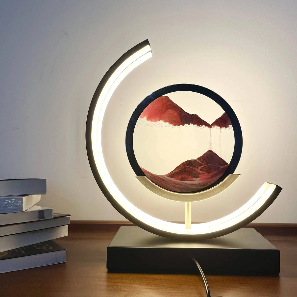 Moving Sand Art 17.3 Inch Rotating Watertight Glass