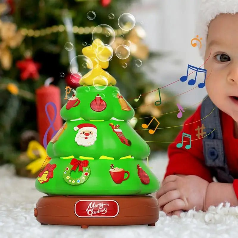 Musical Christmas Tree Lights & Bubbles USB Rechargeable