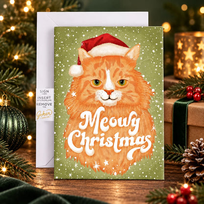 Musical Prank Greeting Card Looping Meow & Hidden Glitter