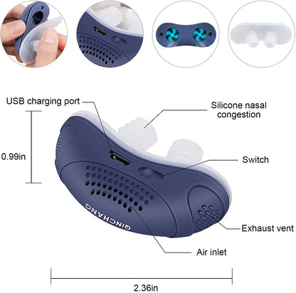 Nasal Airflow Device Tubeless Mask-Free Whisper-Quiet Rechargeable 8-Hour