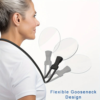 Neck Magnifier 5X Magnification Adjustable Silicone Neckband