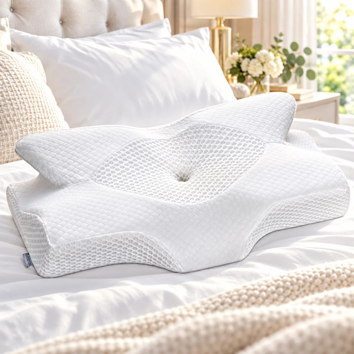 Neck Pillow Covers Contour Fit Cooling Zippered 3-Pack