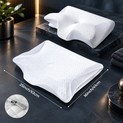 Neck Pillow Covers Contour Fit Cooling Zippered 3-Pack