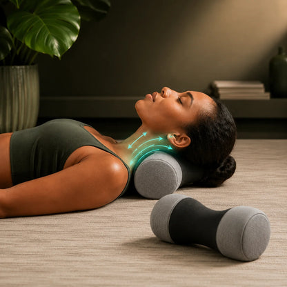Neck Roll Pillow High-Density Memory Foam Double-Layer