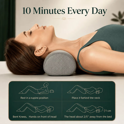 Neck Roll Pillow High-Density Memory Foam Double-Layer