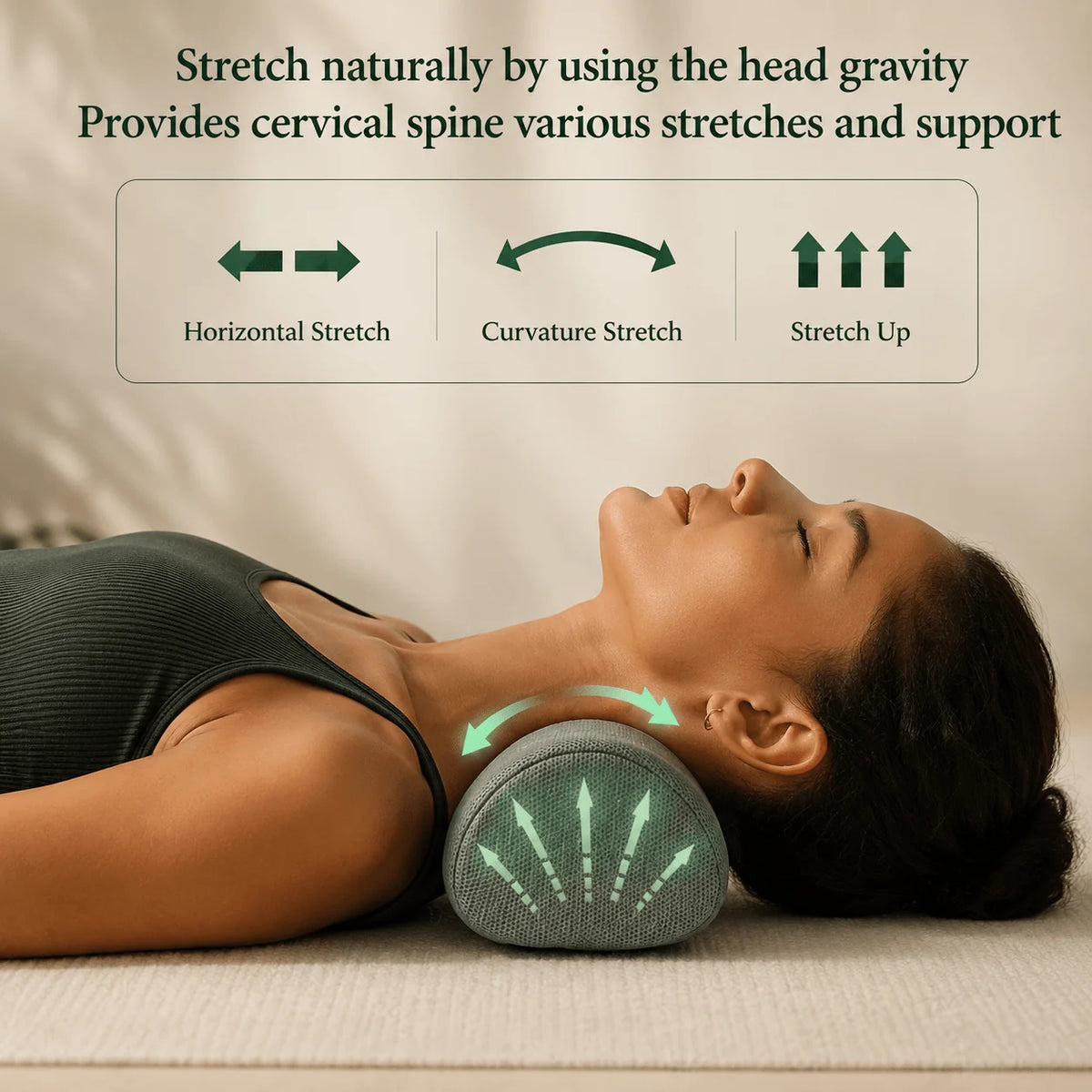 Neck Roll Pillow High-Density Memory Foam Double-Layer