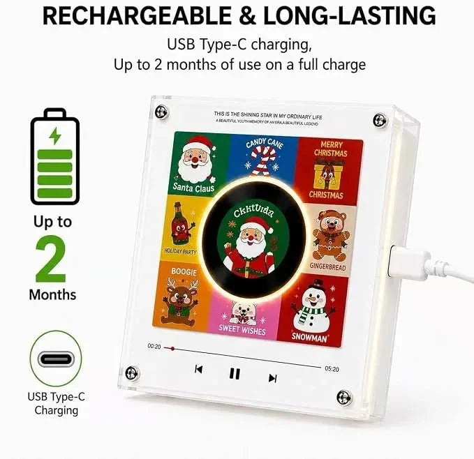 Night Light Rotating Vinyl Record NFC Activated Magnetic Mount