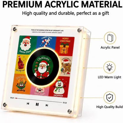 Night Light Rotating Vinyl Record NFC Activated Magnetic Mount