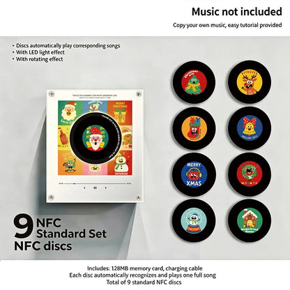 Night Light Rotating Vinyl Record NFC Activated Magnetic Mount