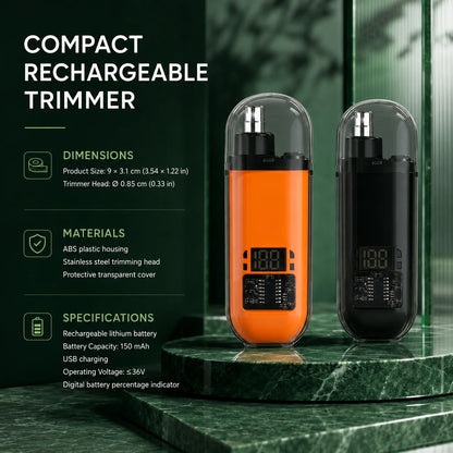 Nose & Ear Trimmer USB Rechargeable Digital Display