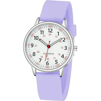 Nurse Watch Waterproof Silicone Band Second Hand