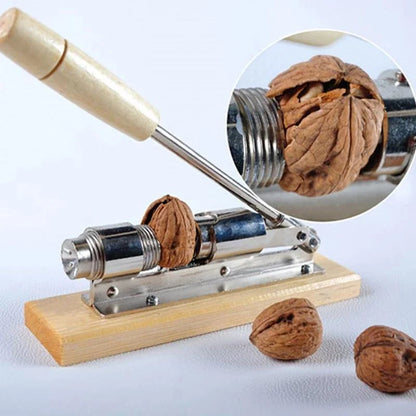 Nutcracker Adjustable Threaded Cone Wooden Base With Picks & Cleaning Brush
