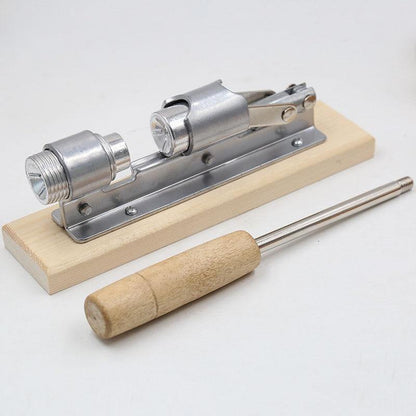Nutcracker Adjustable Threaded Cone Wooden Base With Picks & Cleaning Brush