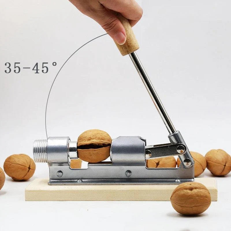 Nutcracker Adjustable Threaded Cone Wooden Base With Picks & Cleaning Brush