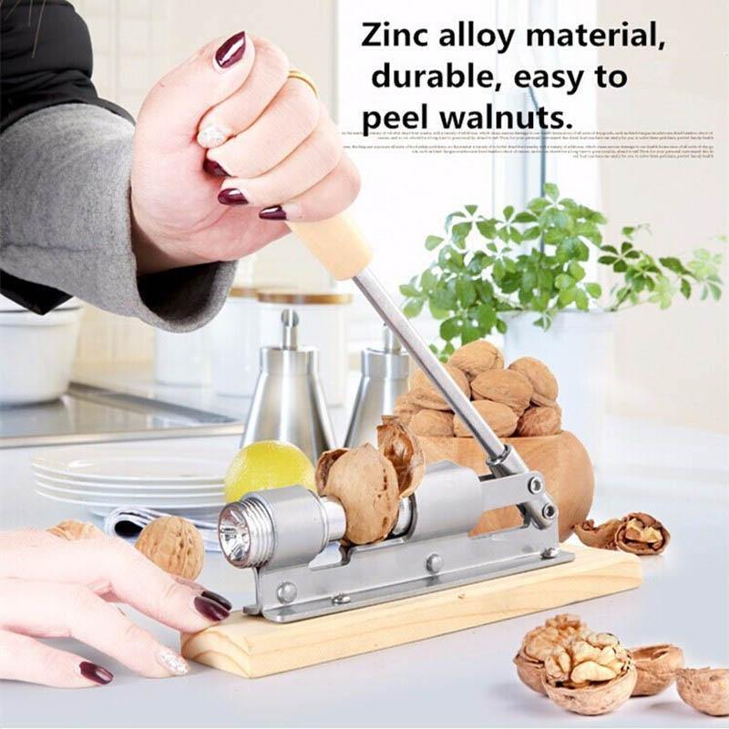 Nutcracker Adjustable Threaded Cone Wooden Base With Picks & Cleaning Brush