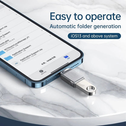 OTG Adapter USB 3.0 Lightning & Type-C Plug-and-Play