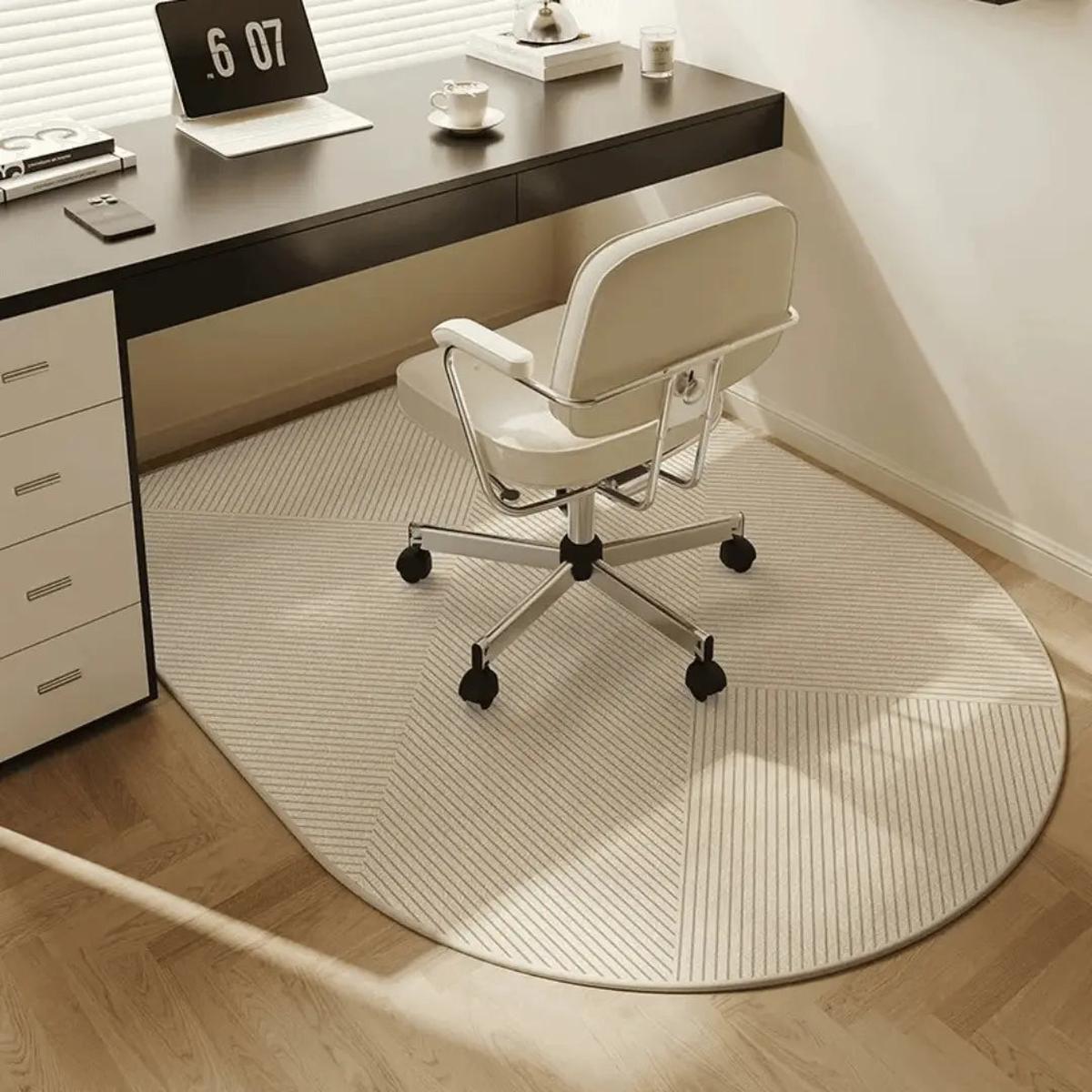 Office Chair Mat Transparent Low-Profile Beveled Edge & Anti-Slip Backing