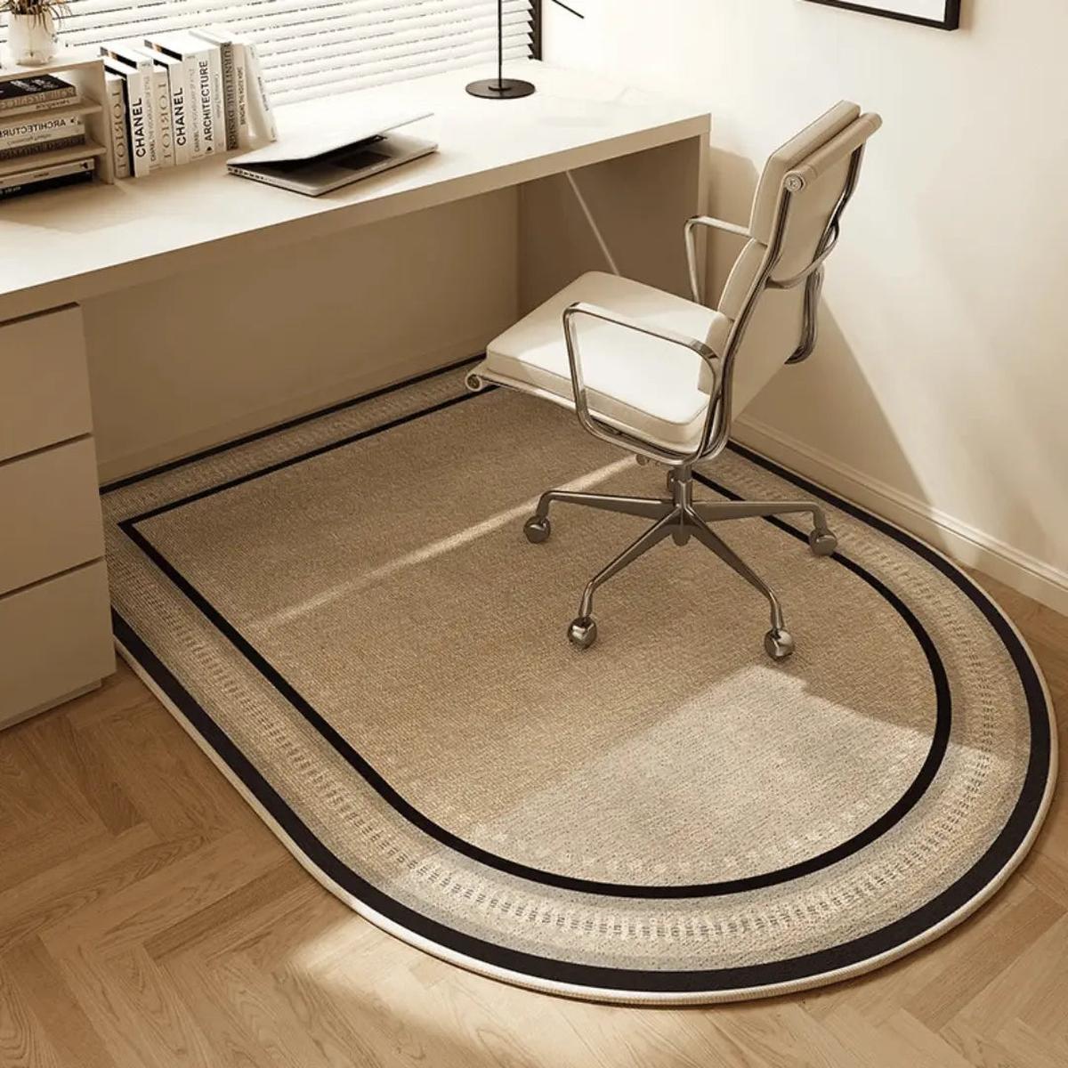 Office Chair Mat Transparent Low-Profile Beveled Edge & Anti-Slip Backing