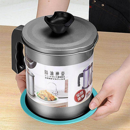 Oil Filter Pot Stainless Steel Particle Filter 1.4L