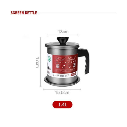 Oil Filter Pot Stainless Steel Particle Filter 1.4L