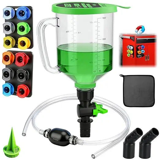 Oil Funnel Adapter Set 12 Color-Coded Magnetic Storage】【：】【“】【