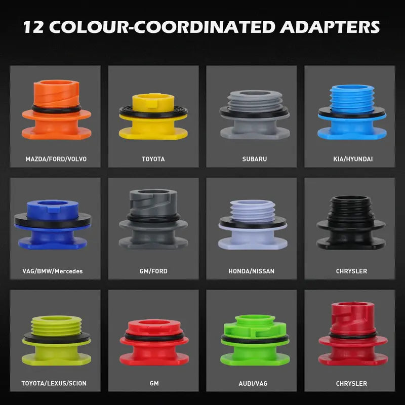 Oil Funnel Adapter Set 12 Color-Coded Magnetic Storage】【：】【“】【