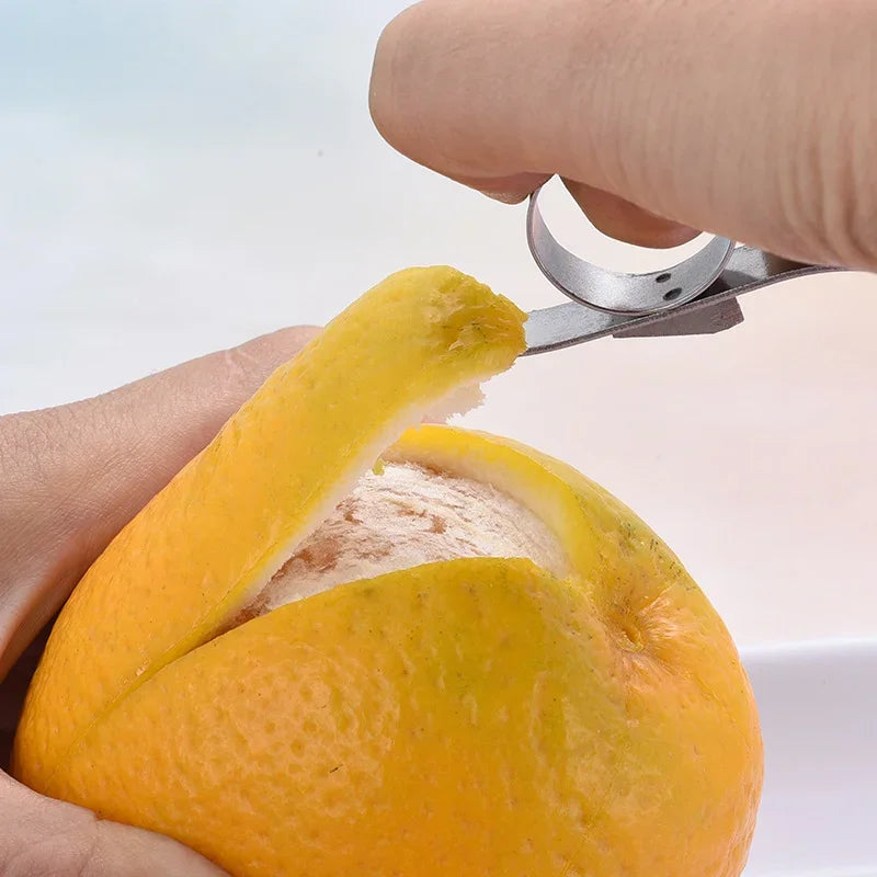 Orange Peeler Stainless Steel Ring Grip Set of 2