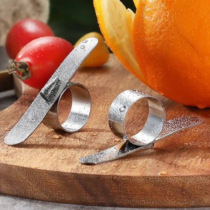 Orange Peeler Stainless Steel Ring Grip Set of 2