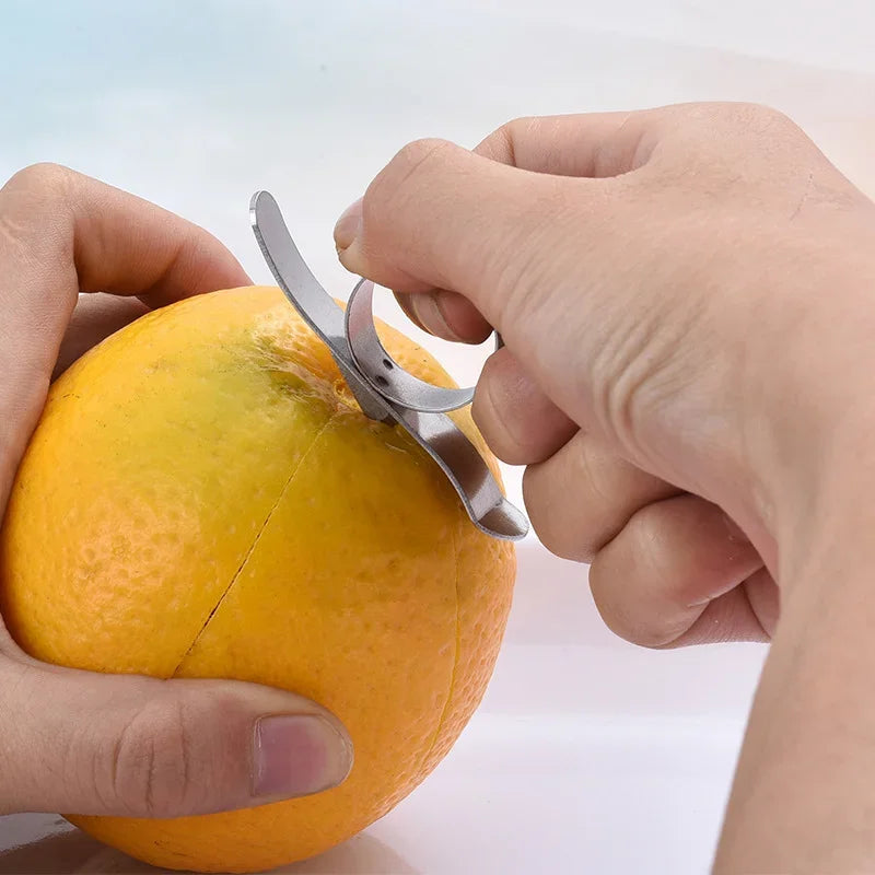 Orange Peeler Stainless Steel Ring Grip Set of 2