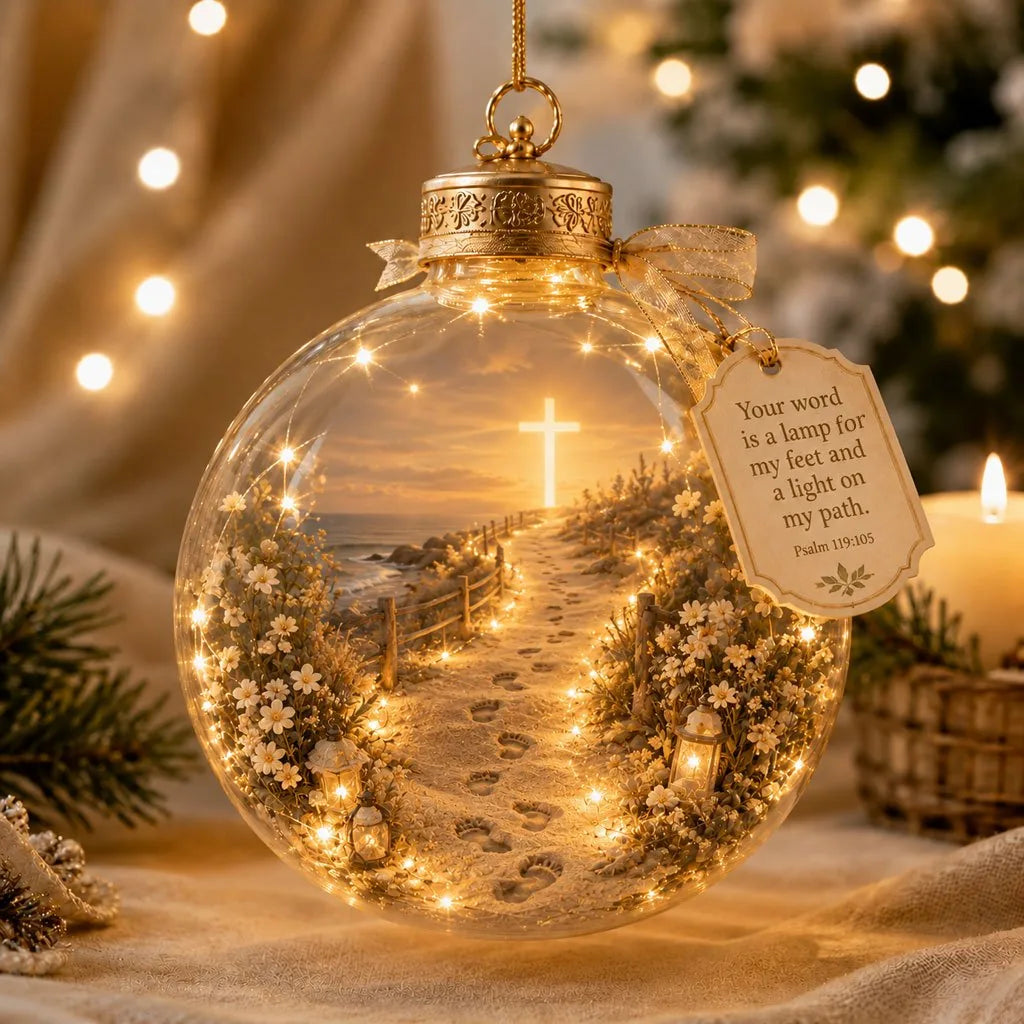 Ornament Lighted Scripture Keepsake