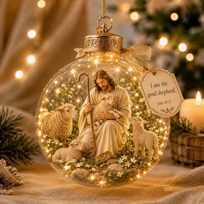 Ornament Lighted Scripture Keepsake