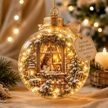 Ornament Lighted Scripture Keepsake