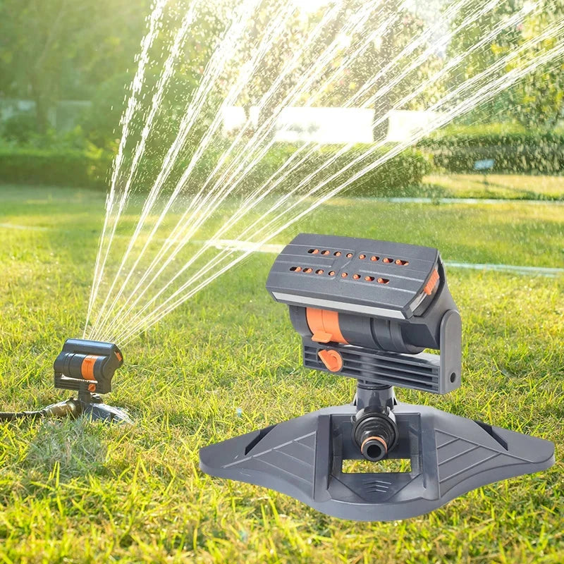 Oscillating Lawn Sprinkler 16 Nozzles 4 Adjustable Modes Metal Construction