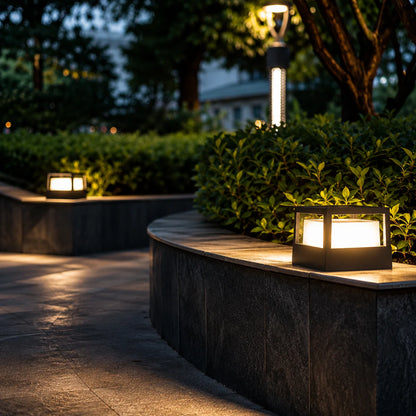 Outdoor Post Lantern Built-In LED Warm White Weather-Resistant