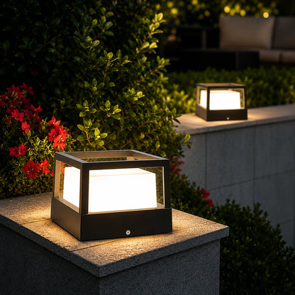 Outdoor Post Lantern Built-In LED Warm White Weather-Resistant