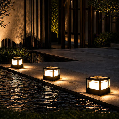 Outdoor Post Lantern Built-In LED Warm White Weather-Resistant