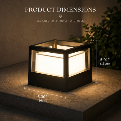 Outdoor Post Lantern Built-In LED Warm White Weather-Resistant