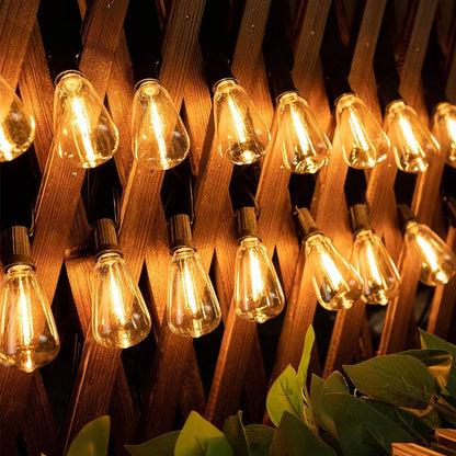 Outdoor String Lights Solar-Powered 10 Shatter-Resistant Bulbs