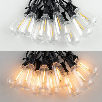 Outdoor String Lights Solar-Powered 10 Shatter-Resistant Bulbs