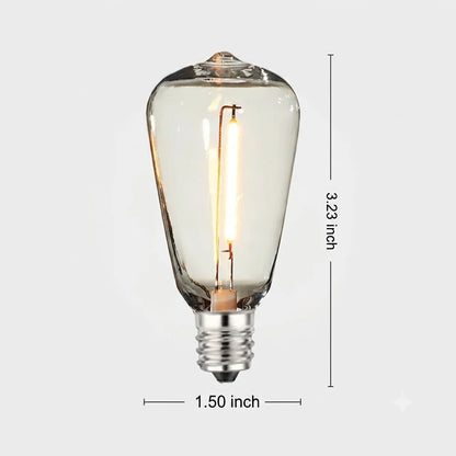 Outdoor String Lights Solar-Powered 10 Shatter-Resistant Bulbs