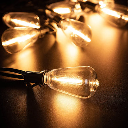Outdoor String Lights Solar-Powered 10 Shatter-Resistant Bulbs