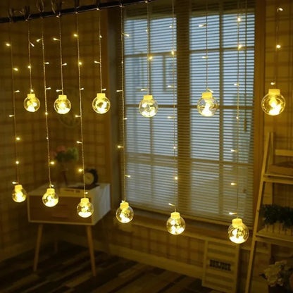 Outdoor String Lights Solar-Powered Dusk-to-Dawn IP67 Waterproof