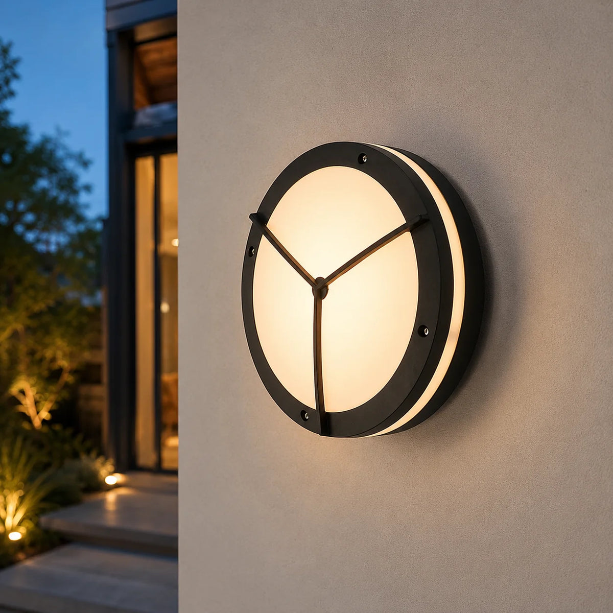 Outdoor Wall Light Warm White Integrated LED IP65 Waterproof