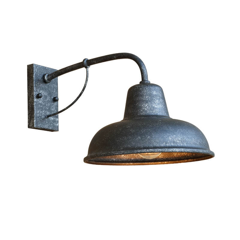 Outdoor Wall Sconce Gooseneck Arm Solid Iron