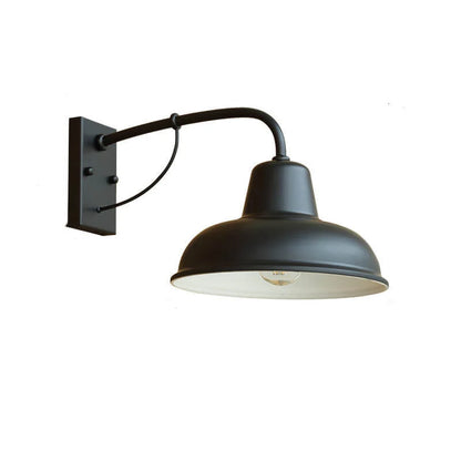 Outdoor Wall Sconce Gooseneck Arm Solid Iron