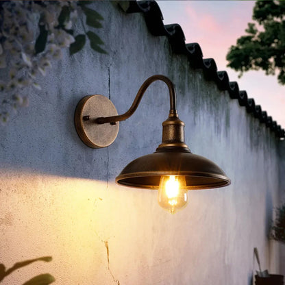 Outdoor Wall Sconce Gooseneck Downlight Aluminum Body
