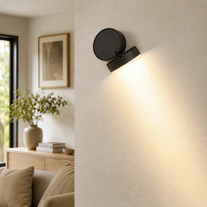 Outdoor Wall Sconce Round Integrated LED Weatherproof Aluminum