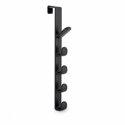 Over-the-Door Coat Rack 5 Hooks No-Tool Installation